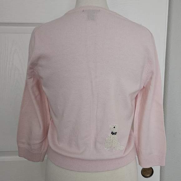 Rare Lucky Brand Light Pink Sweater with Poodle Embroidery - Picture 5 of 9